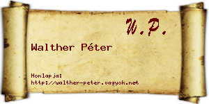 Walther Péter névjegykártya